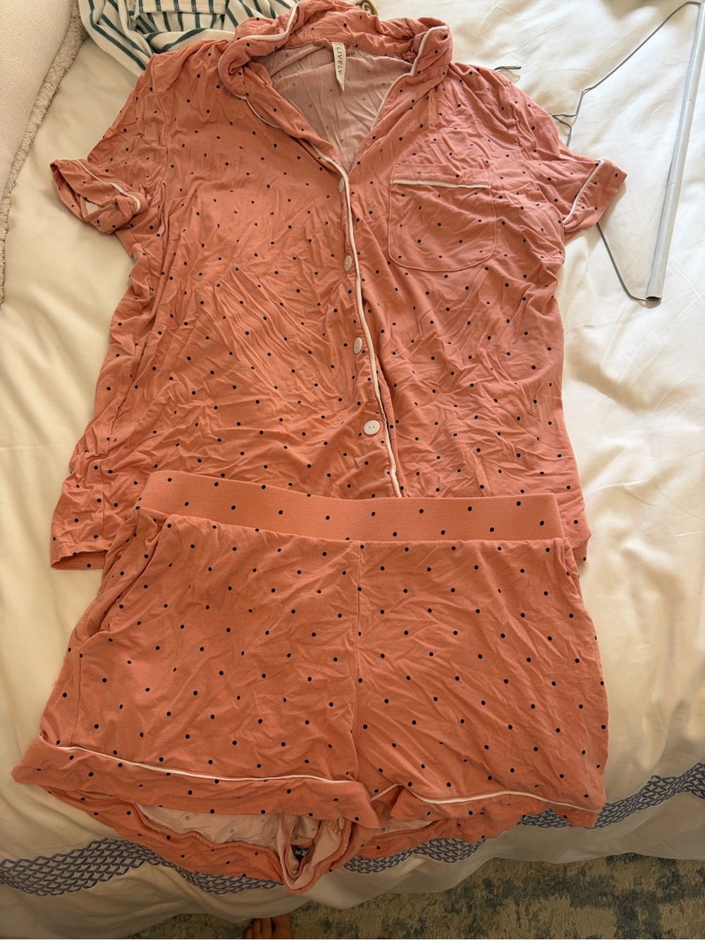 Women’s Pink Polka Dot Short Pajama Set